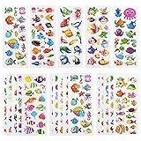 24 Sheets(400+) Fish 3D Puffy Stickers for Toddlers