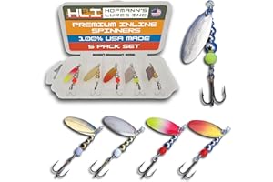 HOFMANN'S LURES INC. Hipster Pro Pack Rooster Tail Fishing Lures - Proven Inline Spinner Baits, Premium Trout Spinners for Trout and Salmon River Fishing, 100% USA Made by Hofmann's Lures
