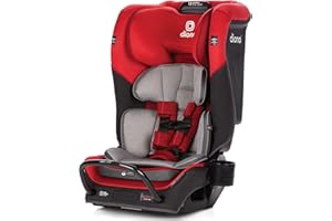 Diono Radian 3QX 4-in-1 Rear & Forward Facing Convertible Car Seat, Safe+ Engineering 3 Stage Infant Protection, 10 Years 1 Car Seat, Ultimate Protection, Slim Fit 3 Across, Red Cherry