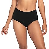 The Period Company Organic Cotton High Waisted Absorbent Period Underwear for Women High Flow Menstrual Underwear, Black