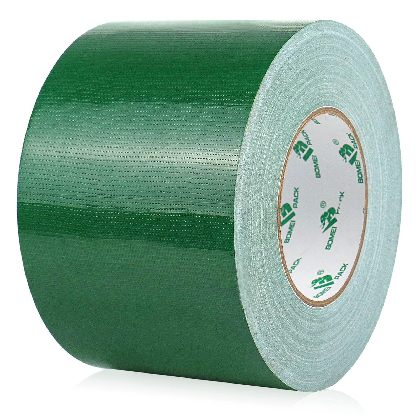 BOMEI PACK Wide Green Duct Tape Reinforced 100mm x 50m Waterproof Heavy Duty Green Cloth Duct Gaffer Tape for Fixing Repairing,craft DIY
