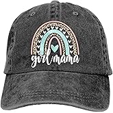 MANMESH HATT Boy and Girl Mama Hat, Cool Mama Hats for Women, Distressed Washed Cotton Adjustable Dad Baseball Cap­