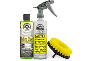 Chemical Guys CWS203 - HOL315 Foaming Citrus Fabric Clean, Easy-to-Use Drill Brush Carpet & Upholstery Fabric Cleaning Kit (Car Carpets, Seats & Floor Mats), 16 fl oz, Citrus Scent