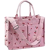 Huwzder Women Canvas Tote Bag With Pockets Crossbody Bags Casual Hobo Messenger Bag Shoulder Bag Handbag for Women