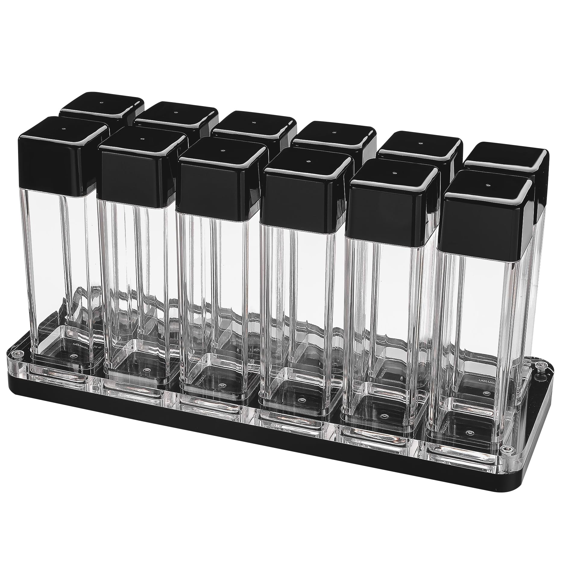 Normcore 6 Tubes Coffee Bean Cellars with Stand & Hopper - Single Dose Coffee Bean Vaults - Espresso Bean Storage Set - One-Way Exhaust Valve - Capacity 25-28g