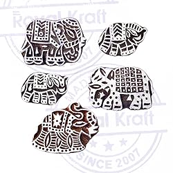 Crafty Pattern Assorted and Elephant Wooden Blocks
