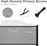 SUNNY GUARD 3'x10' Brown Grey Balcony Privacy Screen Heavy Duty Mesh Windscreen view 4