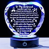 Ornalrist Gifts for Girlfriend with Light Base, Girlfriend Gifts from Boyfriend, Romantic Anniversary Birthday Gifts for Girlfriend Her Valentines Christmas I Love My Girlfriend Gift for Women
