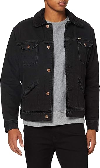 wrangler sherpa jacket black