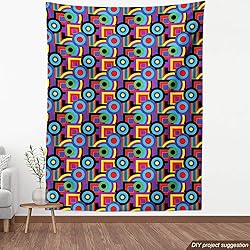 Lunarable Groovy Fabric by The Yard, Abstract