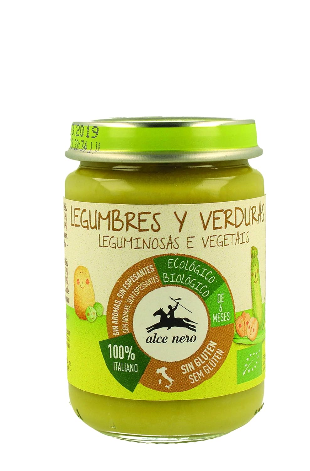 Puré legumbres & verduras baby BIO - Alce Nero - 140g: Amazon.es ...