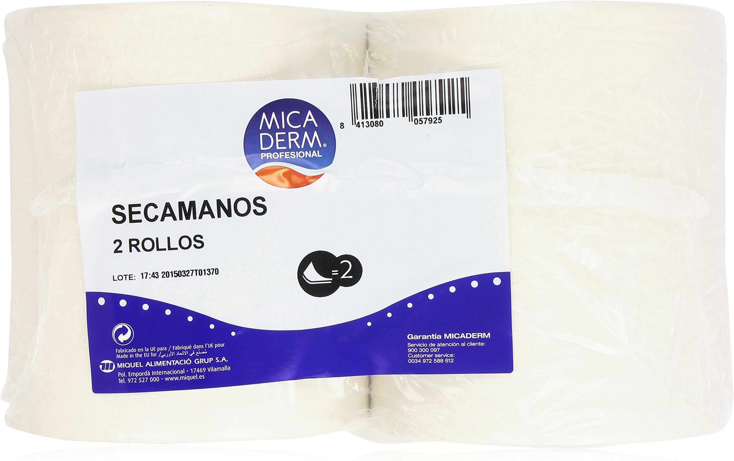Mica Derm – secamanos – 2 Layers – 2 Rolls