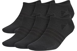 adidas Men's Superlite No Show Socks (6-Pair Pack) Low Profile Below Ankle