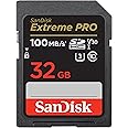 SanDisk 32GB Extreme PRO SDHC UHS-I Memory Card - C10, U3, V30, 4K UHD, SD Card - SDSDXXO-032G-GN4IN
