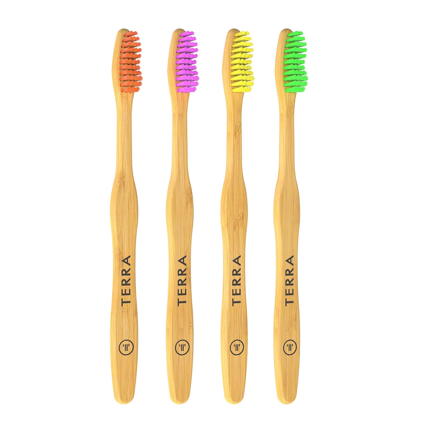 Multi coloured Bamboo biodegradable Toothbrush