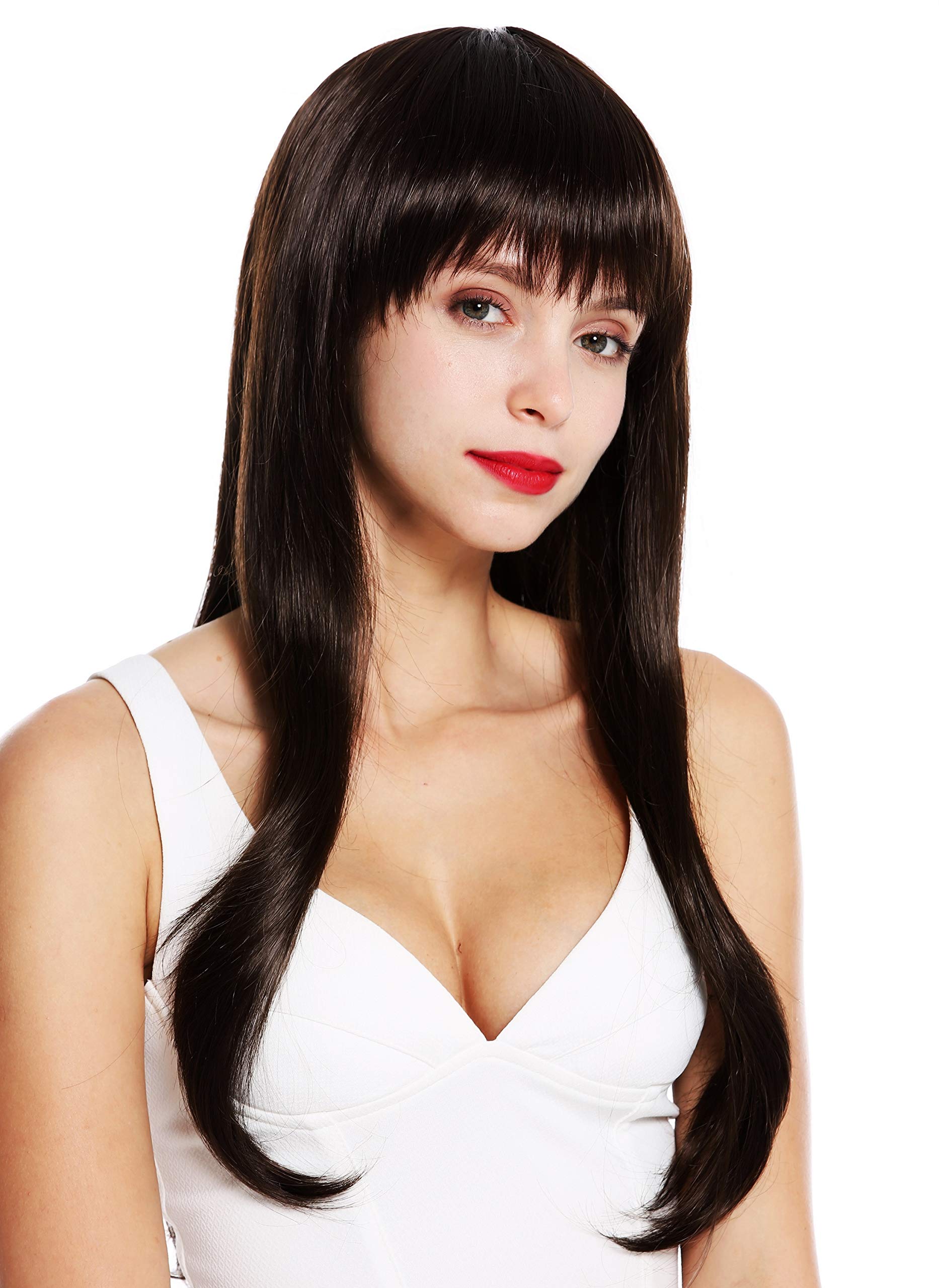 WIG ME UP - VK-30-6 quality women's wig long sleek long fringe parted brown
