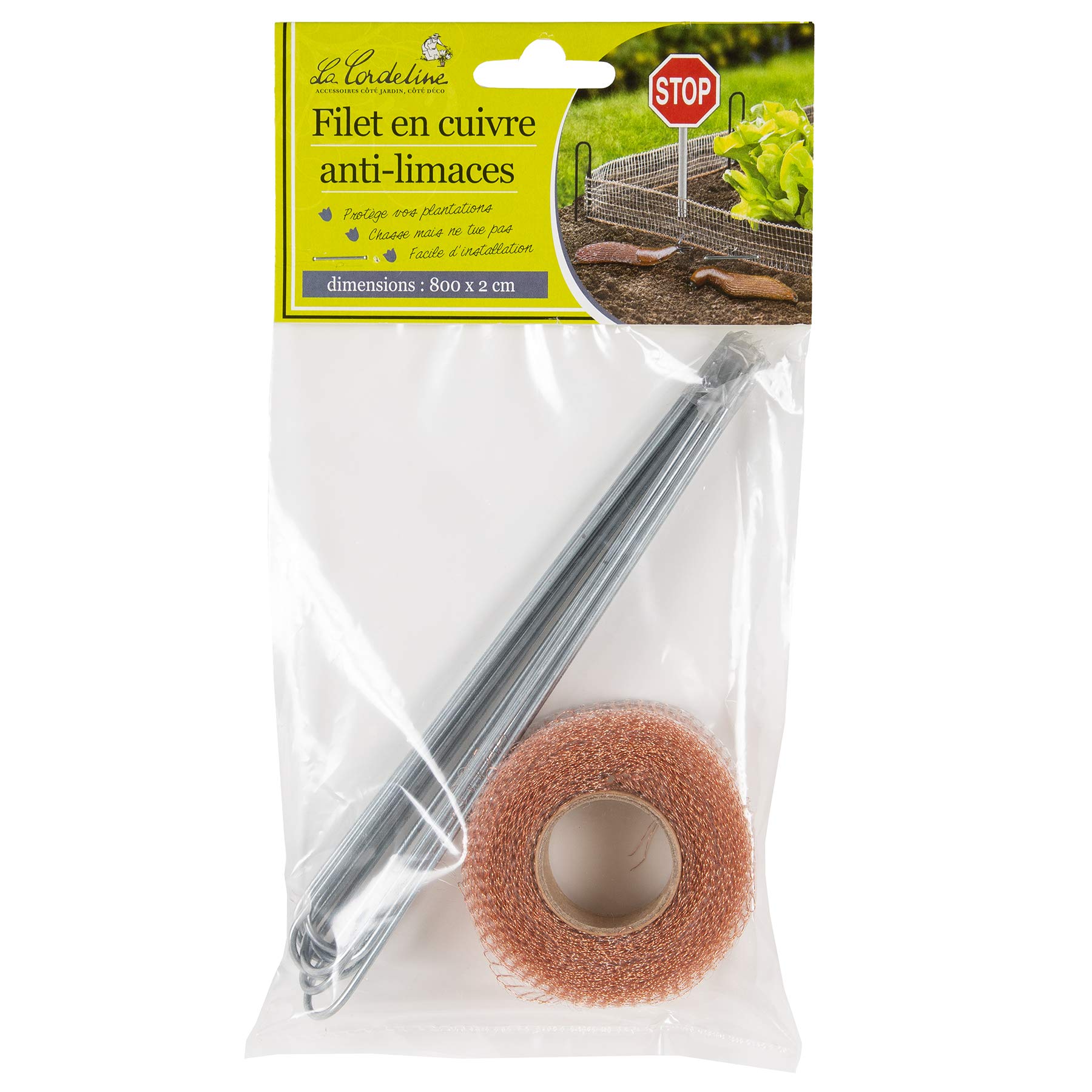 La Cordeline CJN12A Copper Net with 8 Galvanised/Anti-File Metal Hooks