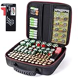 Battery Organizer Storage Case Box with Tester