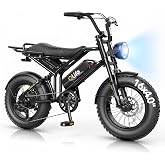 Qlife Spark D1/D2 Electric Bike for Kids &amp; Teens, 1500W/1800W Peak Motor Electric Dirt Bike, 48V 13Ah/15.6Ah Battery Ebike, 16" Fat Tire Electric Motorcycle, Full Suspension Outdoor Mini E Bike