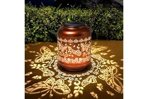 IYEZIGI Christmas Gifts for Women Butterfly Solar Lanterns Outdoor Waterproof Metal Hanging Solar Lights for Yard Garden Decor Butterfly Birthday Thanksgiving Gardening Gifts for Mom Grandma