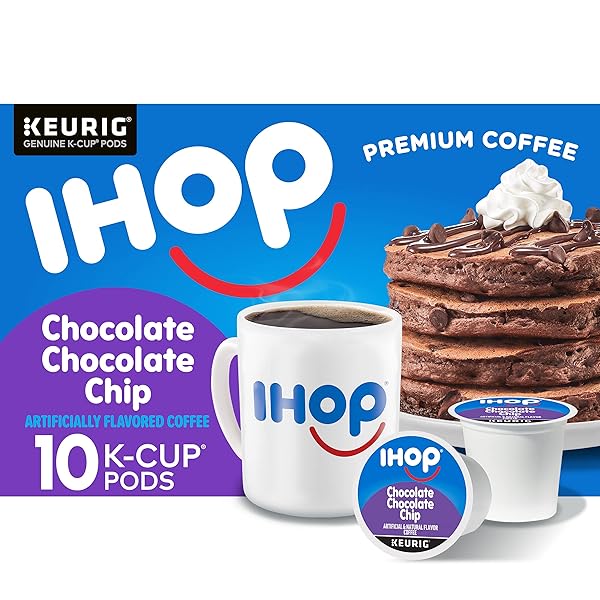 IHOP CHOCOLATE CHOCOLATE CHIP FLAVORED KEURIG K-CUP COFFEE PODS, 10 CT BOX