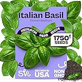 SVI 1750 Italian Basil Seeds (Ocimum basilicum) &ndash; Large Leaf Sweet Genovese Basil Seed Packets &ndash;Non GMO Italian Herbs, Heirloom Herb Seeds for Outdoor &amp; Indoor Herb Garden, Containers
