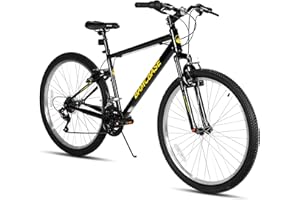 HH HILAND HILAND 26 27 Inch Mountain Bike, Mens Womens MTB with 18 Speeds, High-Tensile Steel Frame, V Brake, Hardtail Bicycle for Adults