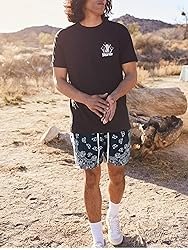 DIOTSR Mens Paisley Graphic Shorts Athletic