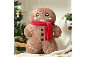 YRXRUS Christmas Gingerbread Man Pillows, Gingerbread Throw Pillows for Christmas Decorations, Cute Pillow for Party Gifts, Xmas Pillow 12x16 Inches