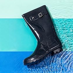NORTY Waterproof Rain Boots for Women Size 7, Mid