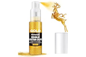 Edible Glitter Spray 22g, Food Grade Metallic Pearlescent Powder (Shimmer Dust), Easter Luster Coloring Set for Cakes, Cookie