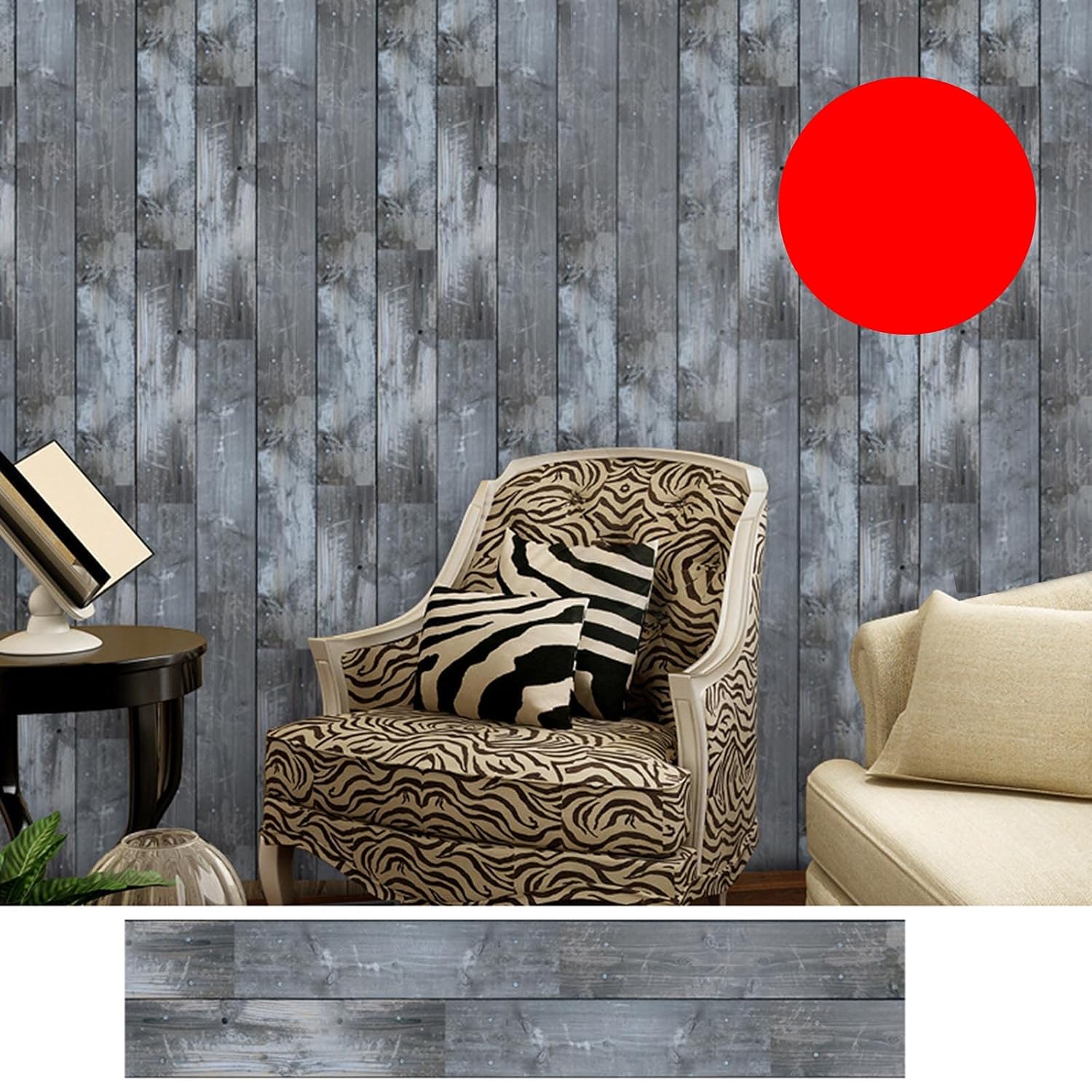 1PC Self Adhesive Wood Grain Retro Tile Stickers Waterproof PVC