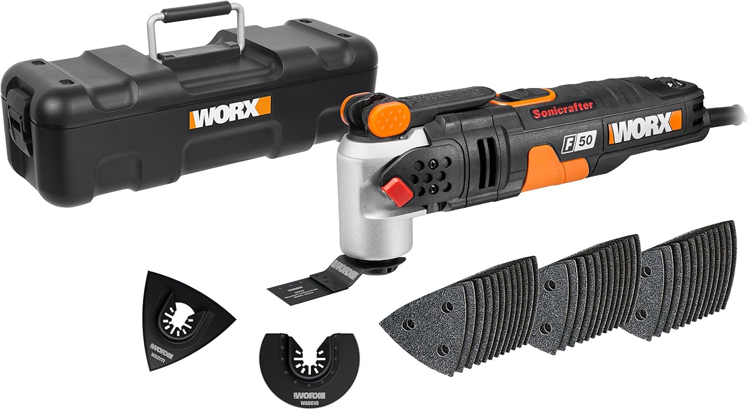 WORX WX681 F50 450W Sonicrafter MultiTool Oscillating Tool with 40