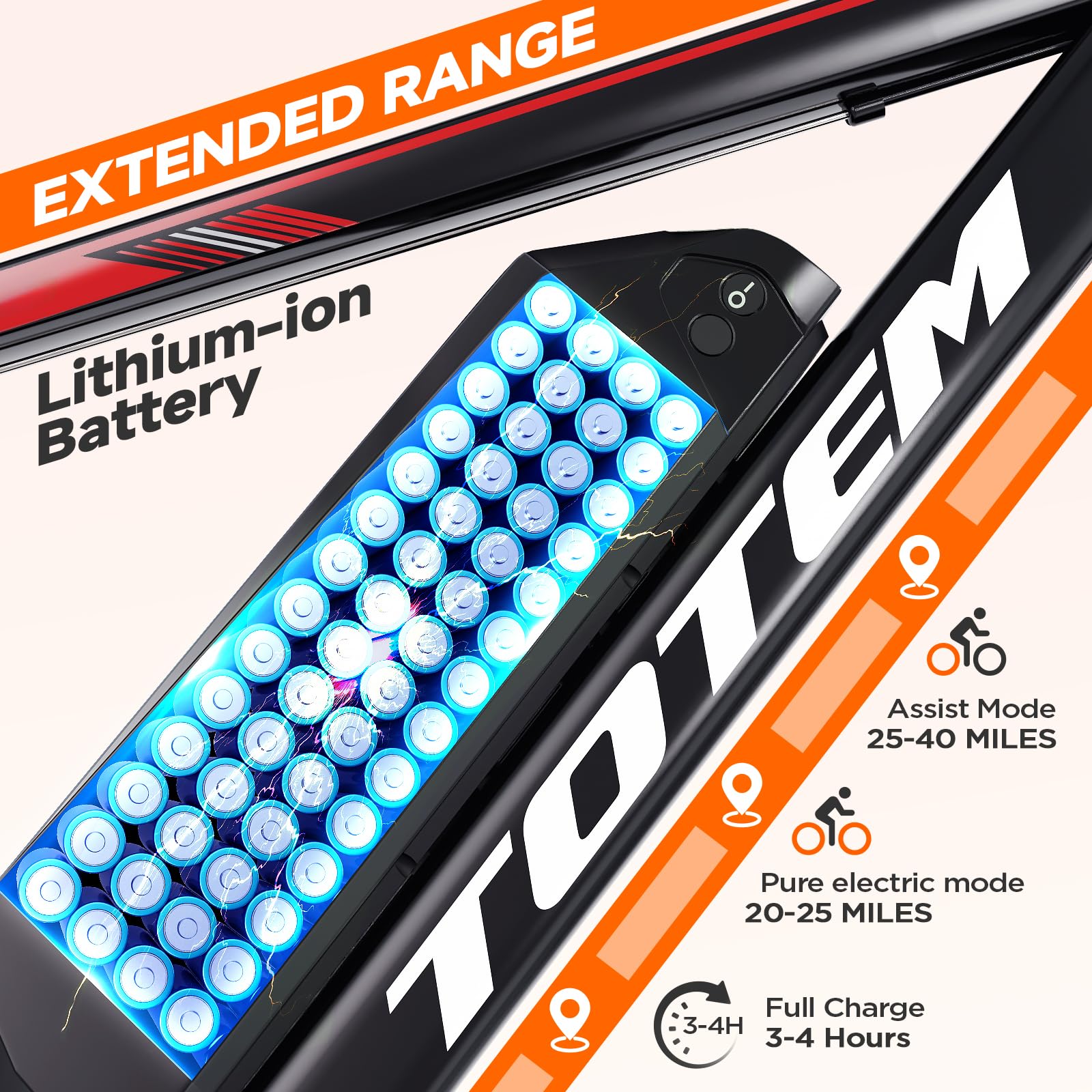 Totem Electric Bike for Adults, 26