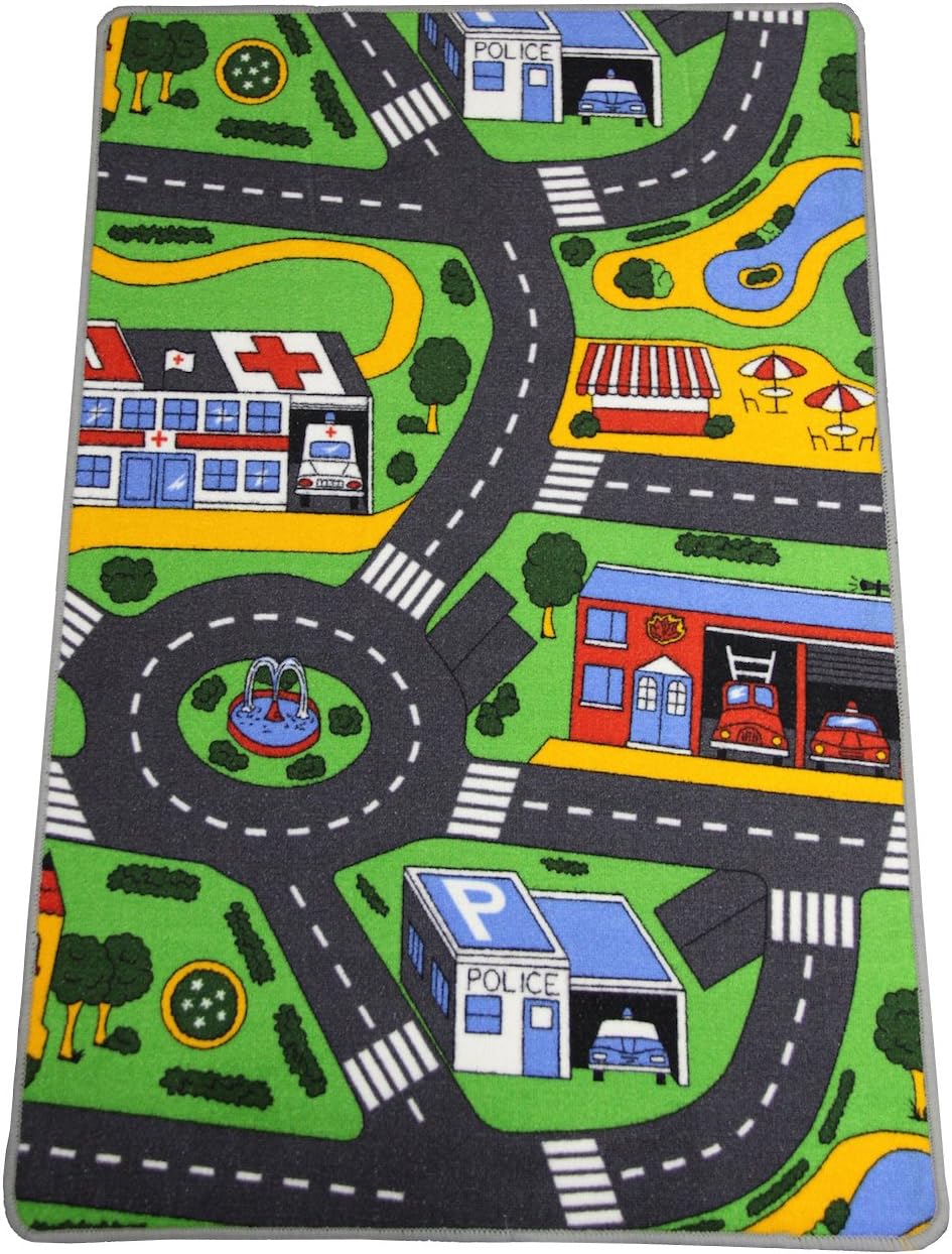 FunkyBuys Kids Car Circuit Playmat 120x80cm