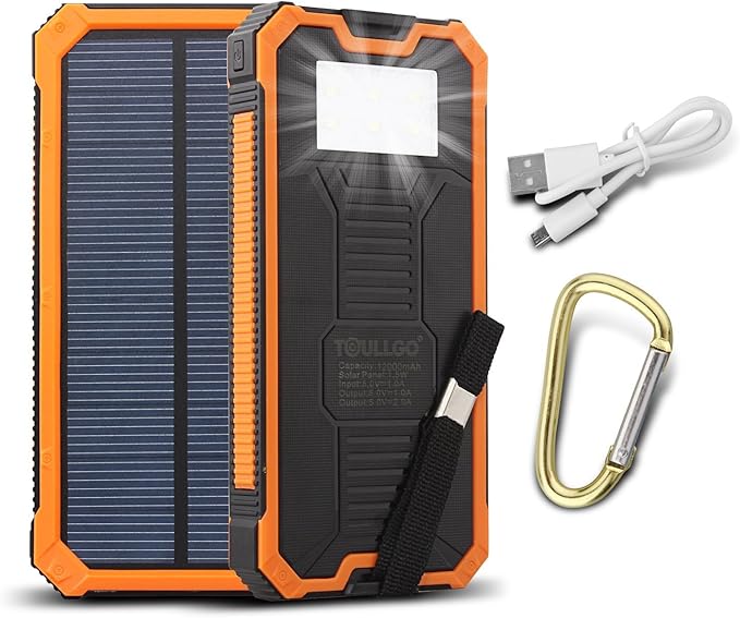 Power Bank Solare 50000mAh - Caricabatterie Portatile Con Luce LED - Ricarica Rapida Per Telefono, Ideale Per Campeggio E Emergenze - Foto 8