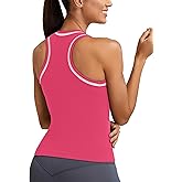 MathCat Workout Tank Tops for Women Racerback Basic Athletic Tanks Seamless Muscle Running Yoga Tops with Built in Bra