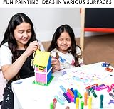 Joyin 36 Colors Washable Tempera Paint Sticks Non Toxic Quick Dry Mess Free view 7