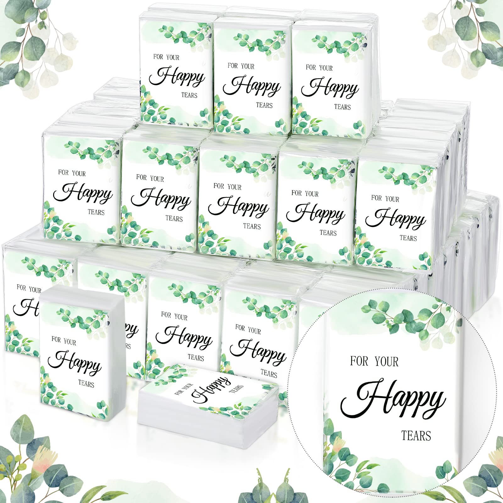 Photo 1 of Geelin 100 Pack Wedding Facial Tissues Items Welcome Bags Pocket Tissues Mini Travel Size Favors for Guests Happy Tears for Wedding Party Ceremony Graduation(Fresh Style)