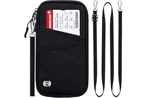 BKNOOU Passport Holder Family Rfid Blocking Travel Document Organizer,Travel Passport Wallet Waterproof Multiple Passport Holder for Traveling,Passport Organizer for Men Women