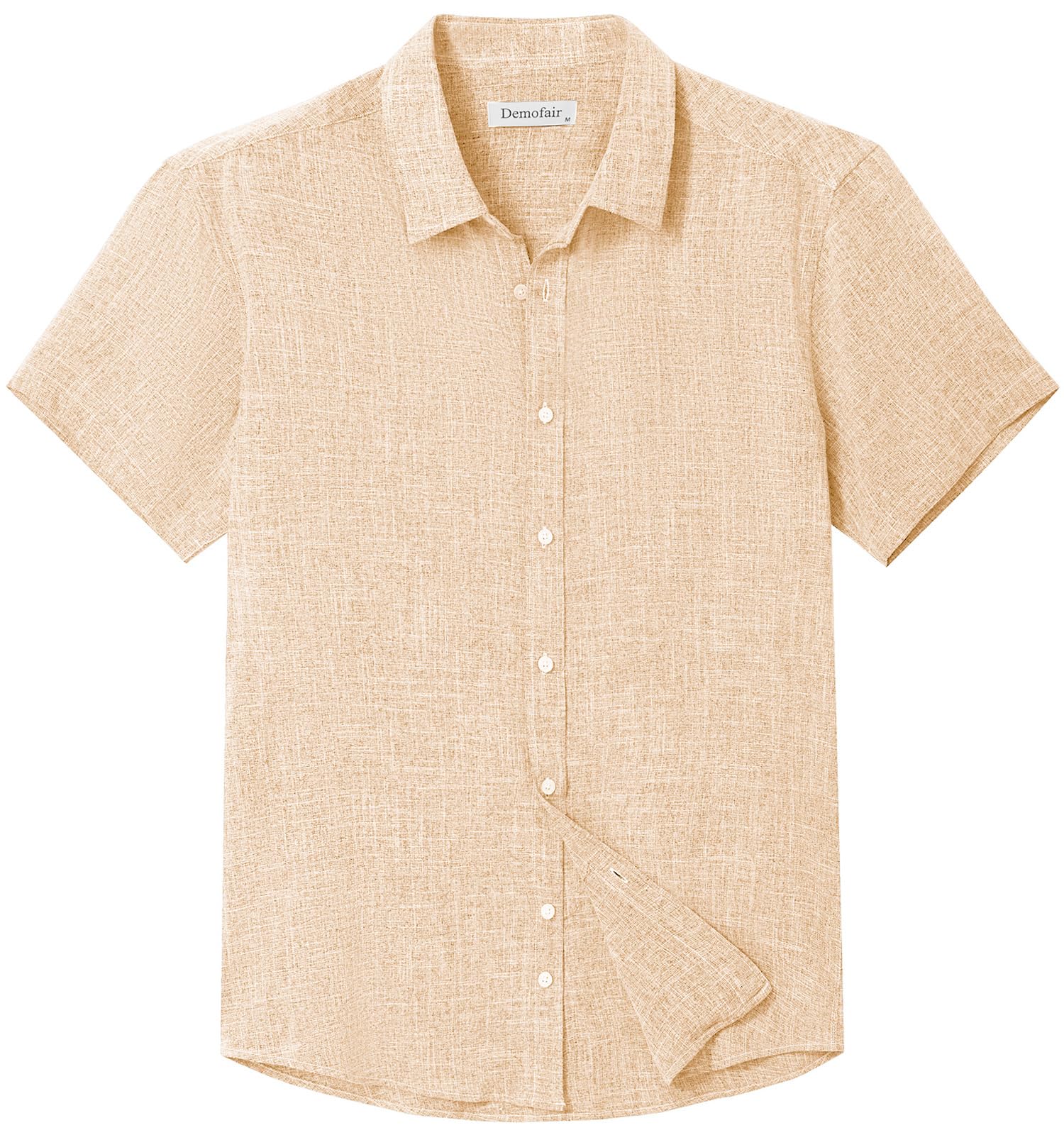 Photo 1 of Demofair Mens Button Down Short Sleeve Stretch Wrinkle-Resistance Shirt Casual Summer Vacation Textured Shirts(Red,Medium)