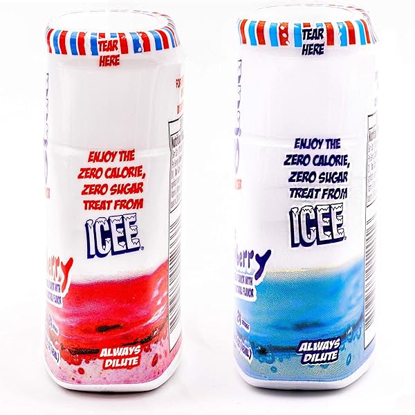 ICEE ZERO CALORIE LIQUID WATER ENHANCER FLAVOR DROPS – 1.62 FLUID OUNCES (48 MILLILITERS) – PACK OF 4 (ORIGINAL VARIETY PACK)