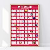 100 Dates Bucket List Scratch Poster