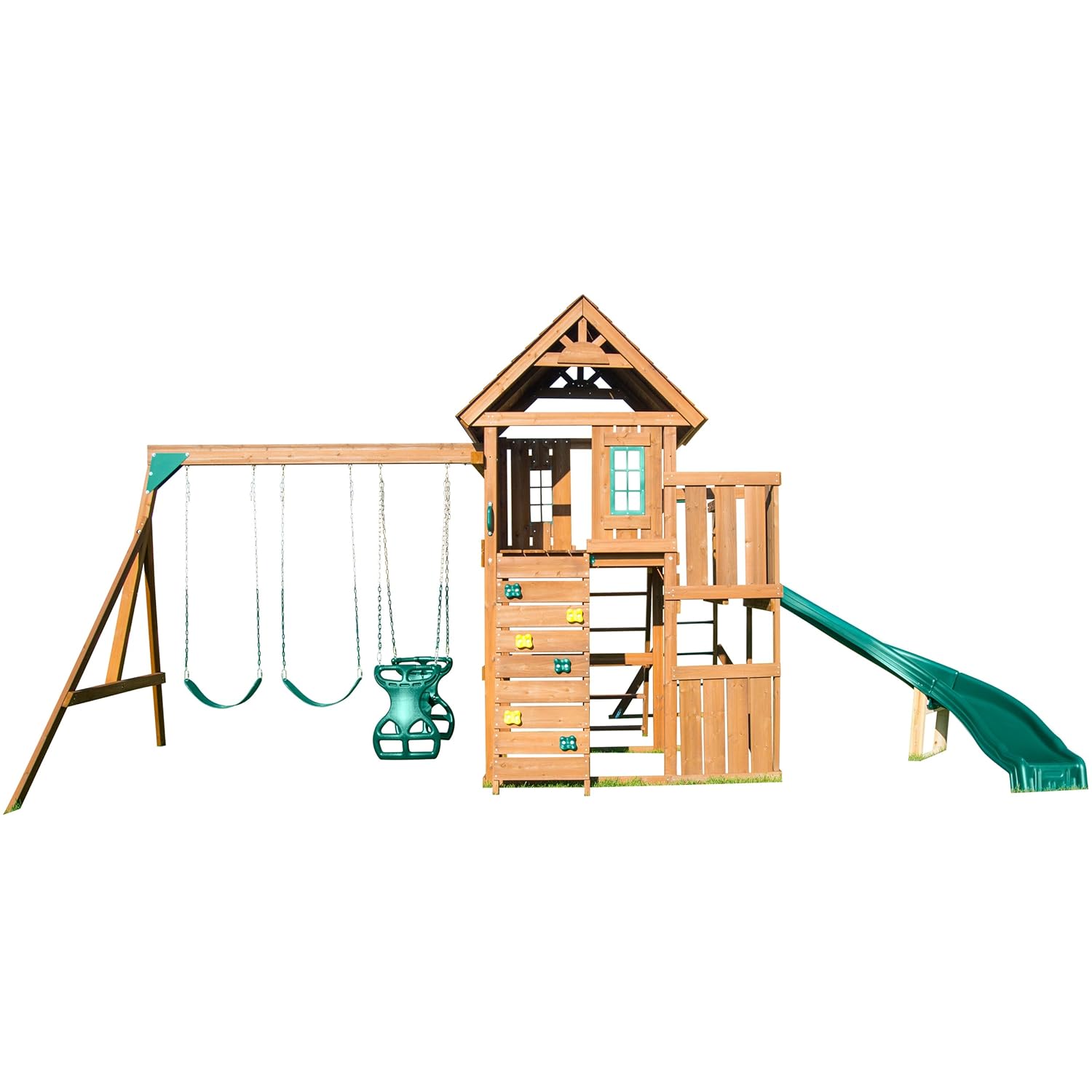 SwingNSlide PB 8272 Cedar Brook Play Set with Two Swings