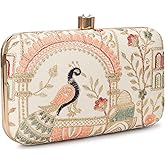 LONGING TO BUY Hand Crafted Designer Box Clutch - Zari Embroidery For Women
