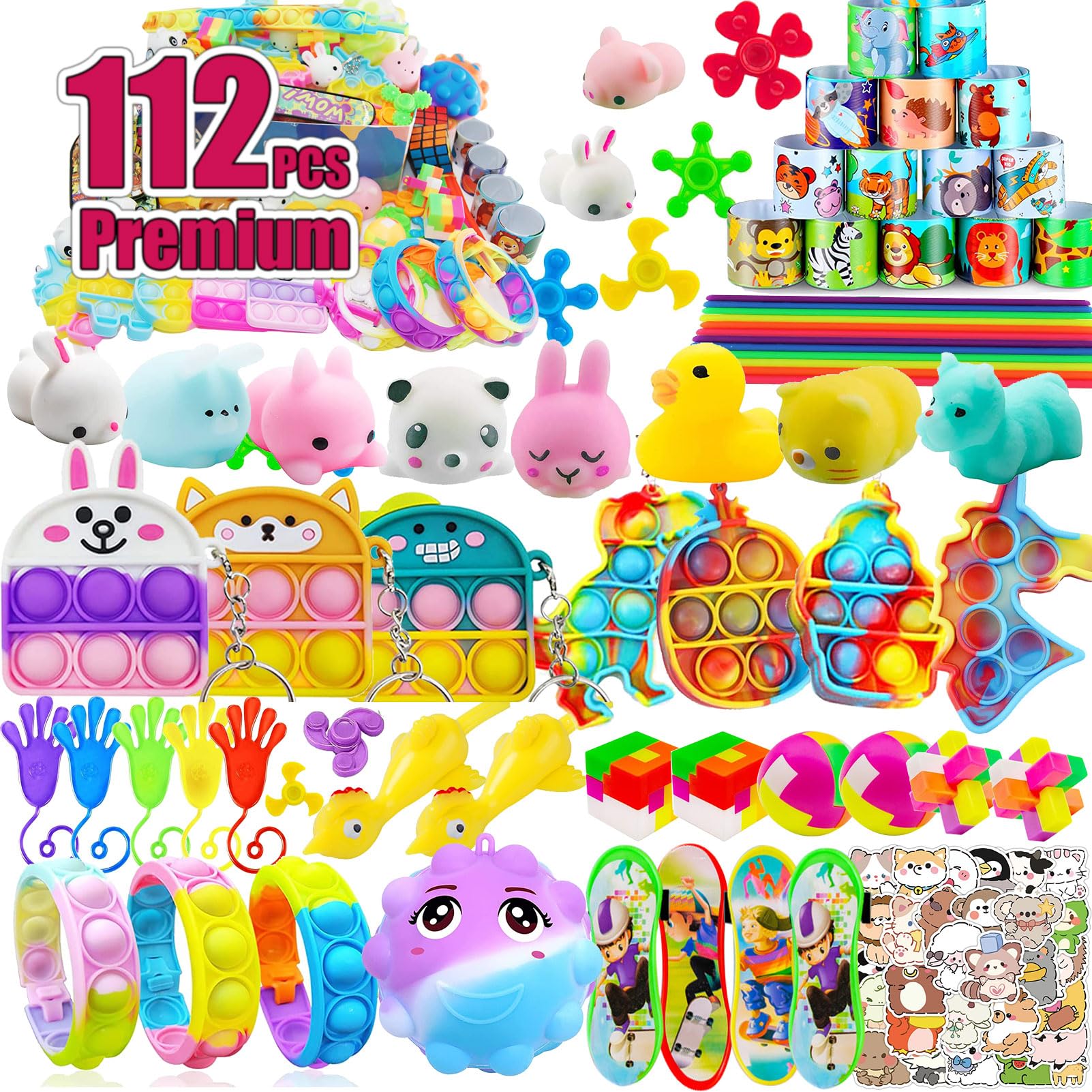 75 Pcs Fidget Toys Kids Pack – Pinata Stuffers, Party Favors Classroom Stress Relief Prizes Treasure Chest Goody Bag With Pop Its For Autistic And Adhd Autism Bulk Fidgets Box Gifts For Kids