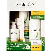 SHALOM Hair Loss Control Complete Kit with Watercress Oil &amp; Argan Oil - Shampoo, Conditioner, Hair Mask, Leave-in Conditioner, Salt-Free, Sulfate-Free, Paraben-Free