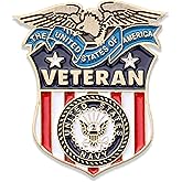 Coins For Anything, Inc Navy Veteran Lapel Pin - US Navy Veterans Hat Pin - Naval Veteran Pins - Vet Owned Company! Officially Licensed Product