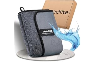 Deedlite Shiny Bath Wipes Shower Cleaning Cloths, Premium Car Drying Towel | Ultra Absorbent Twisted-Loop Design| Microfiber Towel for Car, Shower Cabin, Household