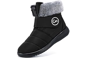 Aomigoct Women Winter Snow Boots: Fur Lined Warm Slip On Boots for Women Waterproof Booties Comfortable Outdoor